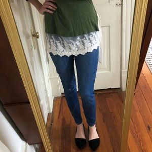 LC lace trim top